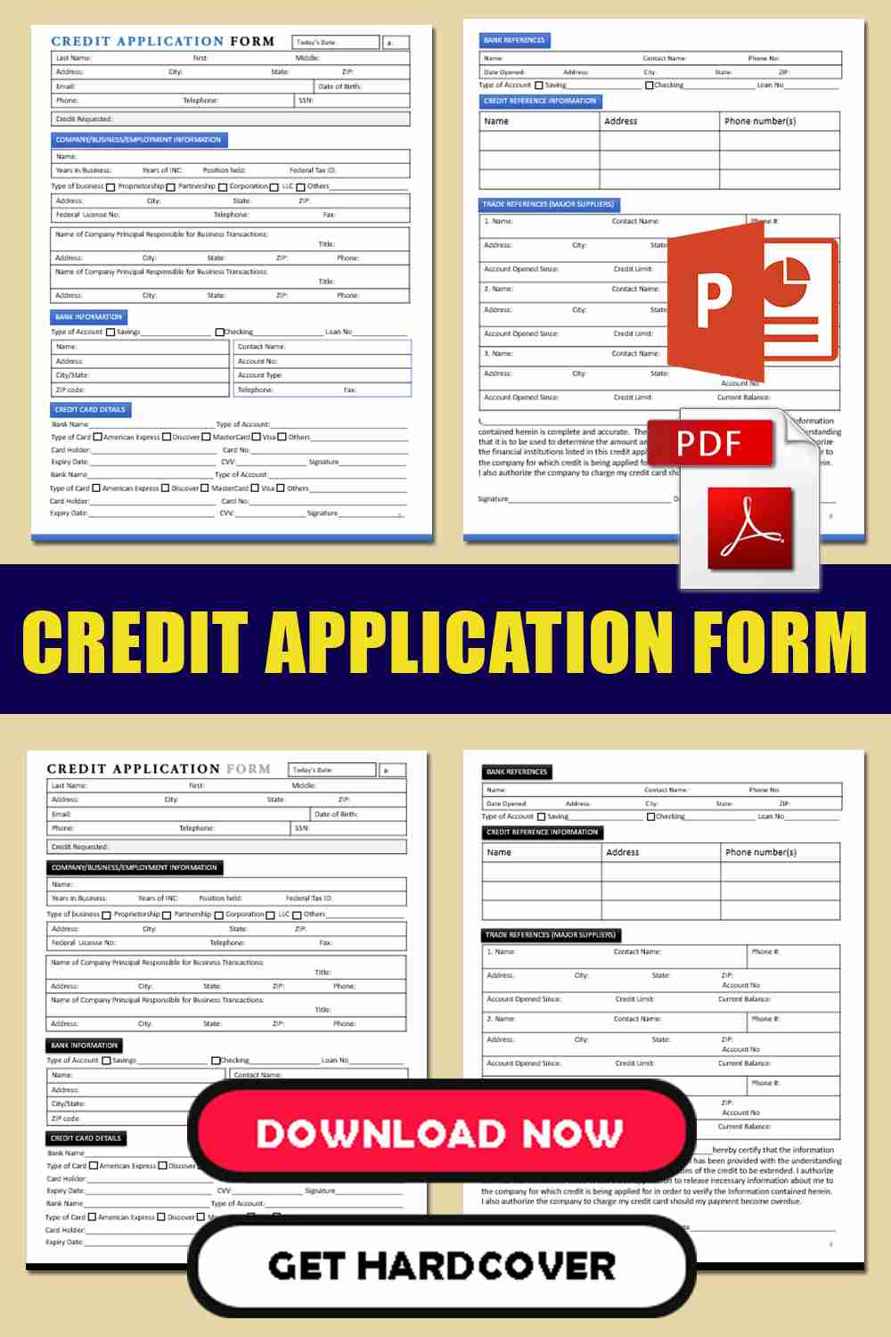 Business Credit Application Form Template